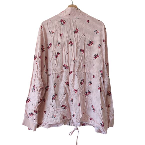 Torrid Jacket Womens 4 4X Pink Floral Zip Layering Top - Picture 2 of 9